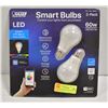 Image 1 : FEIT WIFI SMART BULB 2 PACK, APP CONTROLLED