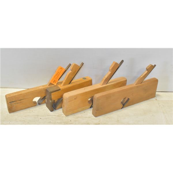 LOT OF 4 WOOD BLOCK PLANERS