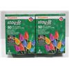 Image 1 : 2 BOXES SYLVANIA STAYLIT PLATINUM 50 LED C9 LIGHTS