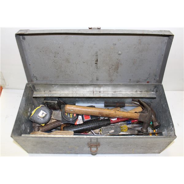 METAL TOOLBOX WITH CONTENTS