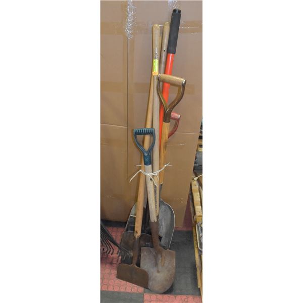 GARDEN SHOVELS- ASSORTED LOT