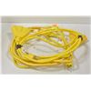Image 1 : 2 X YELLOW 3 HEAD EXTENSION CORDS 25 FT