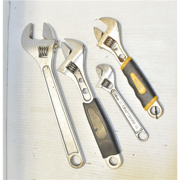 4 CRESENT WRENCHES