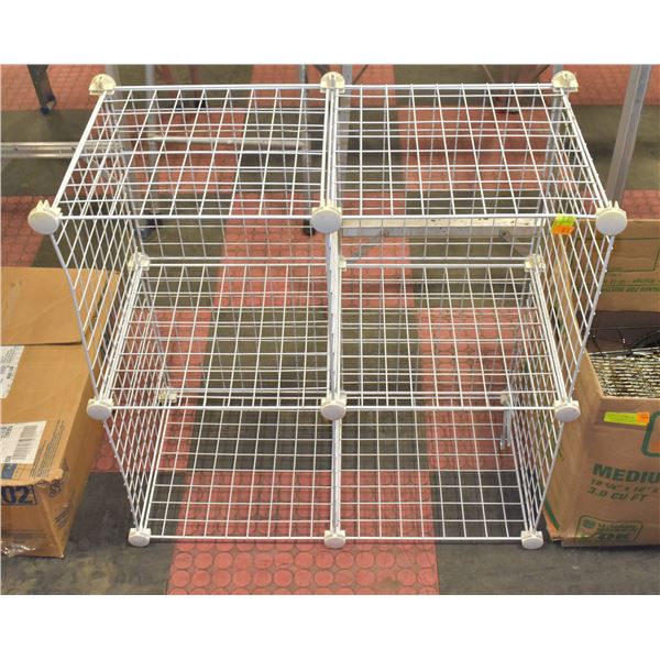 4 CUBE WIRE SHELVING UNIT