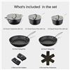 Image 2 : BRAND NEW JEETEE 15 PIECE NON STICK COOKWARE SET