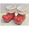 Image 1 : SANTA "BOOTS"- CERAMIC- LARGE SET OF 2