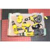 Image 1 : THREE 18V DEWALT DRILLS WITH 4 BATTERIES & CHARGER