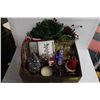 Image 1 : BOX FULL OF CHRISTMAS ITEMS INCL. WREATH,