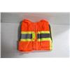 Image 1 : 2 NEW ORANGE & YELLOW & GREY SAFETY VESTS