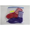 Image 1 : 2PK NEW HAND KNIT SOCKS SIZE SM; RED & PURPLE