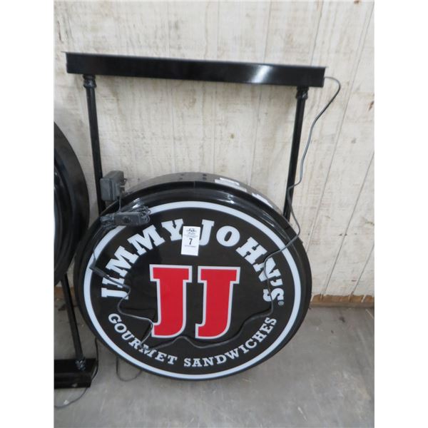 Jimmy Johns Lighted Hanging Sign -  No Shipping