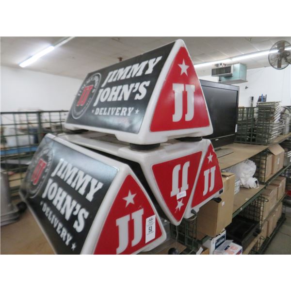 4-Jimmy Johns Delivery Car Top Magnet - 4 X $