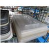 Image 3 : Lot & 2 Shelves of Trays, Lids, Baskets, Cambro Pans & Bus Tubs