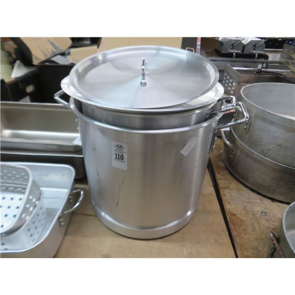 Aluminum Stock Pot w/Lid & Steamer