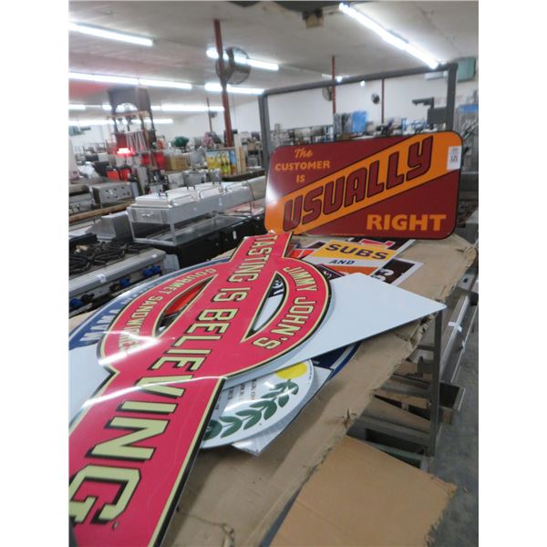 14-Custom Décor Metal Signs - 14 X $