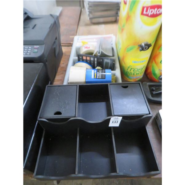 Napkin & Condiment Holder & Utensil Bin