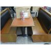 Image 2 : Oak Booth 2 Ends & 2 Middle w/3 4-Top Tables