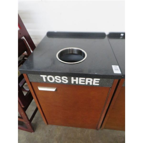 Toss Here Trash Can Cabinet