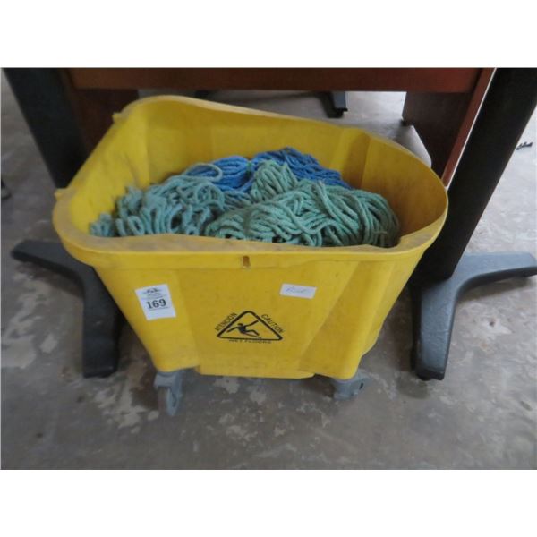 Yellow Mop Bucket w/Dispenser