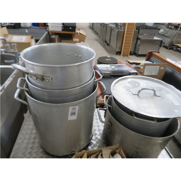 6-Aluminum Stock Pots - 6 X $