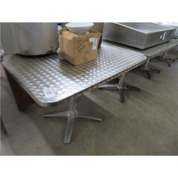 4-Brushed Metal 4 -Top Tables - 4 X $