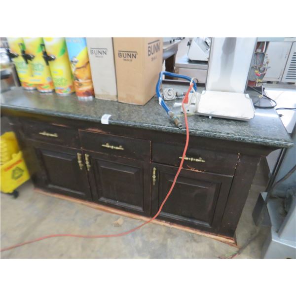 Mocha/Granite Top 6' Cabinet