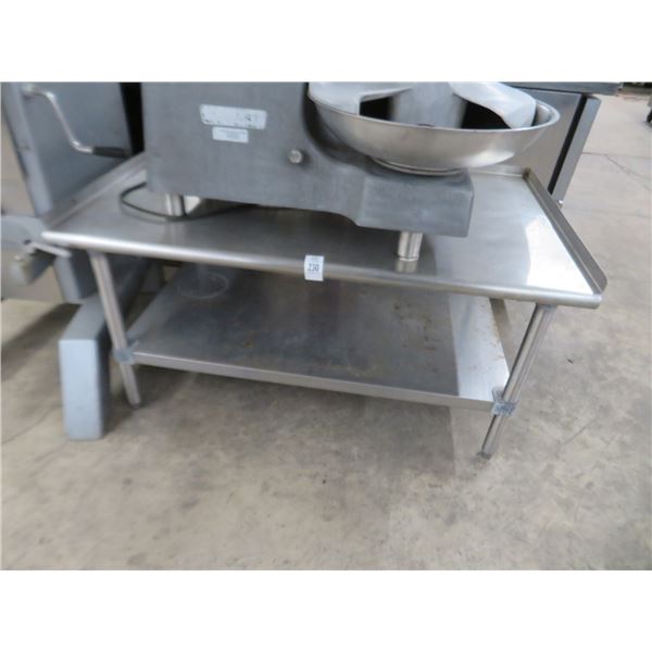 S/S 4' Equipment Stand w/Top & Undershelf