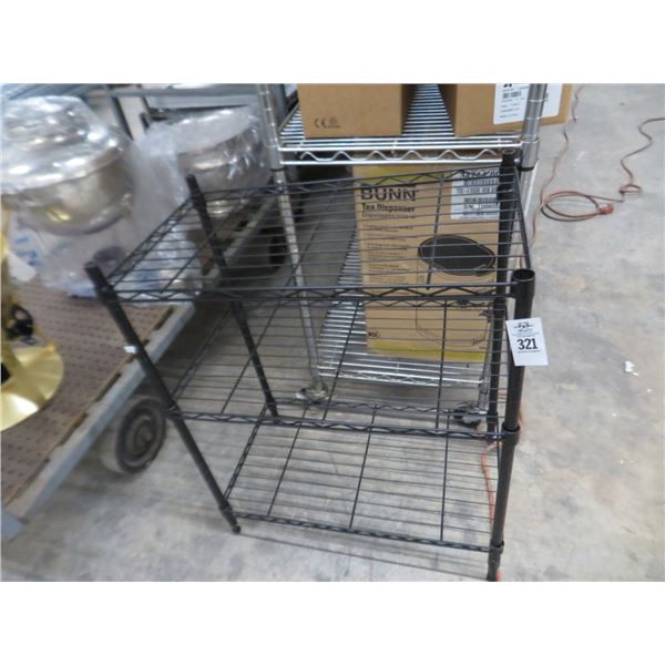 Black Wire 3 Shelf Small Rack