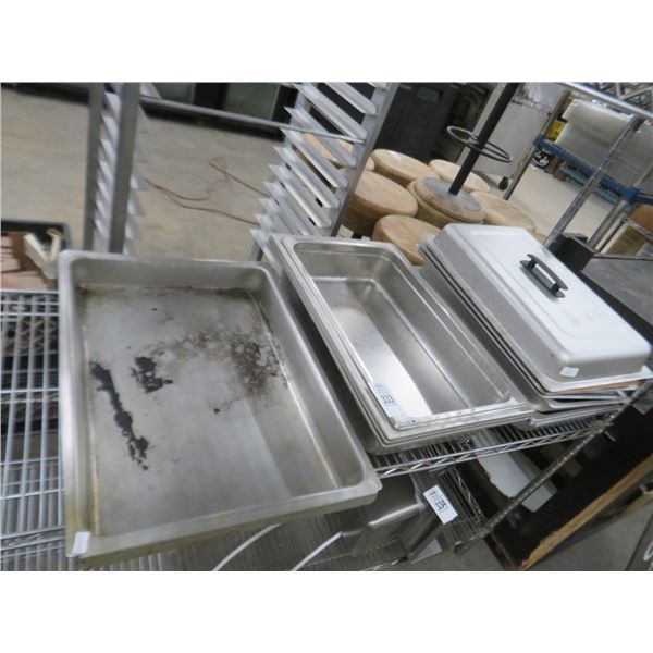 9-Full Size Metal Insert Pan w/Lid - 9 X $