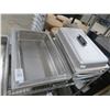Image 2 : 9-Full Size Metal Insert Pan w/Lid - 9 X $