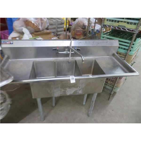 S/S 3 Comp Sink w/Drainboards