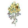 Image 1 : Natural Colombian Emerald Tanzanite Citrine Brooch
