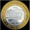 Image 1 : 1994 Fly Reno/Tahoe .999 Silver $10 Gaming Token