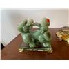 Image 1 : Jade & Glass Dragon Statue 5H x 6L