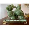 Image 2 : Jade & Glass Dragon Statue 5H x 6L