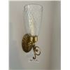 Image 1 : Pair Brass & Glass Candle Sconces