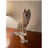 Image 1 : Tall standing wolf on glass berg - made in Germany  13h x 11w