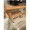 Image 1 : Wood Kitchen Cart Cutting Board 32H x 33W x 20D