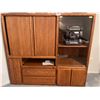 Oak Veneer Entertainment Shelving 50H x 56W x 23D "Contents Not Included"