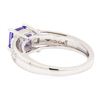 Image 3 : 1.45 ctw Princess Brilliant Tanzanite And Princess Cut Diamond Ring - 18KT White