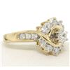 Image 2 : 14k Yellow Gold 1.00 ctw Keepsake Channel Round Diamond Cocktail Engagement Ring