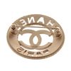 Image 2 : Chanel Silver-tone Metal CC Paris Round Brooch