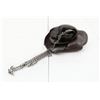 Image 1 : Chanel Black Calfskin Leather Silver-tone Camellia Flower Corsage Brooch