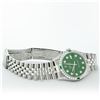 Image 7 : Rolex Mens Stainless Steel Diamond Lugs Green Diamond & Emerald Datejust Wristwa