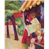 MACKE - Before Hutladen (Woman With A Red Jacket And Child)
