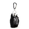 Christian Dior Cookie Bag Charm Leather and Fur Black