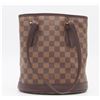 Image 1 : Louis Vuitton Damier Ebene Canvas Leather Marais Bucket Bag