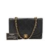 Chanel Black Quilted Lambskin Leather Diana Flap Bag
