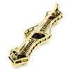 Image 6 : Antique Art Nouveau 14k Yellow Gold 2.20 ctw Old Round Garnet Filigree Pin Brooc