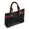 Image 3 : Gucci Black Leather Web Handbag